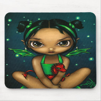 "Gröna Dragonling" Mousepad Musmatta