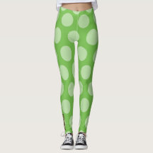 Gröna Dröm Stora Prickiga Leggings