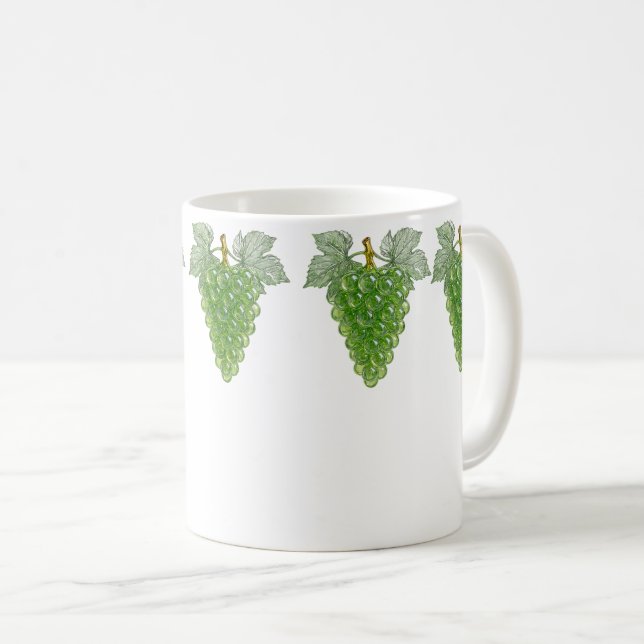 Gröna druvmönster  kaffemugg (Framsida höger)