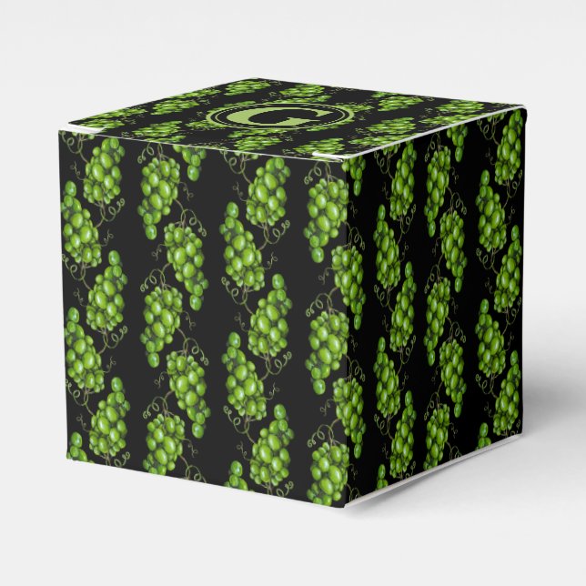 Gröna druvor Favor Box Presentaskar (Framsidan Sidan)