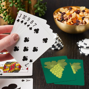 Gröna druvor vinblad färsk frukt casinokort