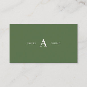 Gröna Enkla Minimalistiska Professionella Affärsko Visitkort