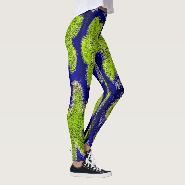 Gröna fläckar  leggings (Höger)