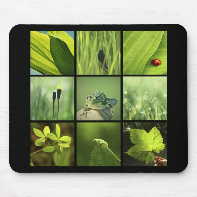 gröna foto Mousepad för natur 3x3 Musmatta (Framsidan)