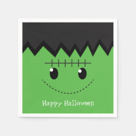 Gröna Frankenstein Halloween kostym festservetter Pappersservett
