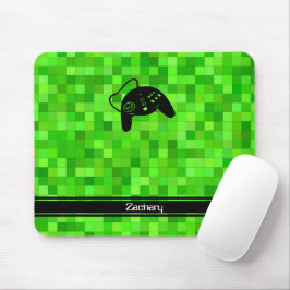 Gröna Gamer Pixels | Personlig Musmatta