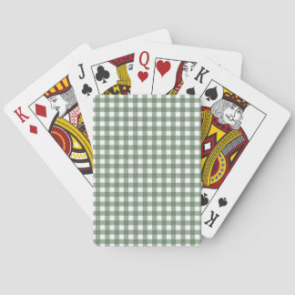 Gröna Gingham Spelkort