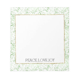 Gröna gnistrande prickar Guld Glitz   Anteckningsblock