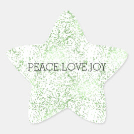 Gröna gnistrande prickar Guldglitter      Stjärnformat Klistermärke