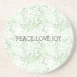 Gröna gnistrande prickar Guldglitter      Underlägg