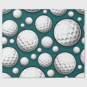 Gröna golfbollar presentpapper