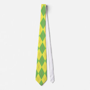 Gröna & gula Argyle Slips