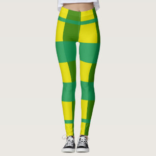 Gröna/Gula Dam Leggings