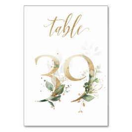 Gröna Guldblad Bord 39, Bordnummer Bordsnummer