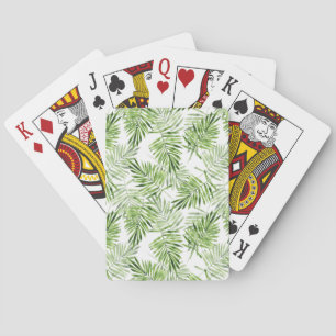 Gröna handflatanlöv spel kort