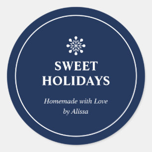 Gröna Hemgjorda Julgodis Jul Bakverk Runt Klistermärke
