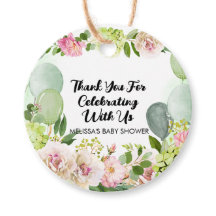 Gröna hydrangea rosa blomsterballonger tack