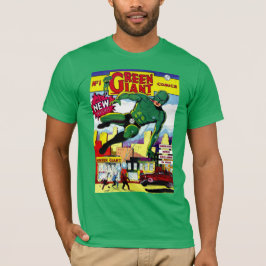 Gröna jätte- vintagetecknader tee shirt