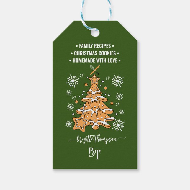 Gröna julgodiskransar Kampanj QR-kod Presentetikett (Framsidan)