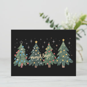 Gröna julgranar Högtid jul Julkort