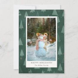 Gröna julgranar Holiday Fotokort Julkort