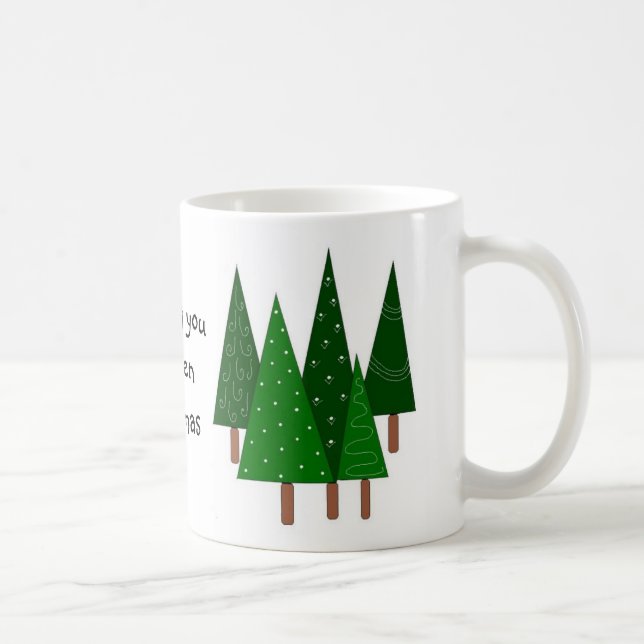 Gröna julgranar kaffemugg (Höger)