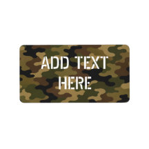 Gröna kamouflage armé militära etiketter
