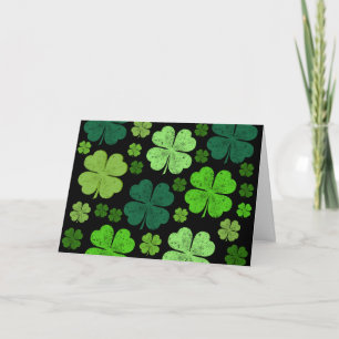 Gröna klöver, lyckliga klöver, Saint Patrick's Day Kort
