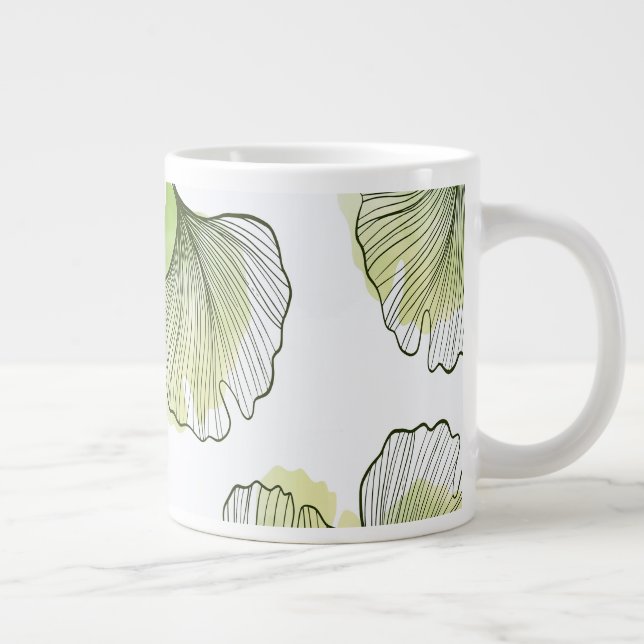 Gröna kronblad jumbo mugg (Höger)