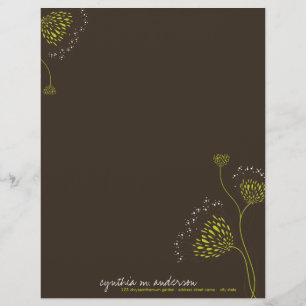 Gröna Krysantemum Blommor Elegant Chic Blommig Brevhuvud
