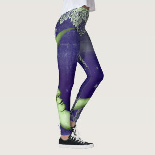 Gröna kvarteret Måne och Snöre på Lilan Leggings