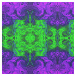 Gröna lilor texturerat abstrakt trycktyg tyg