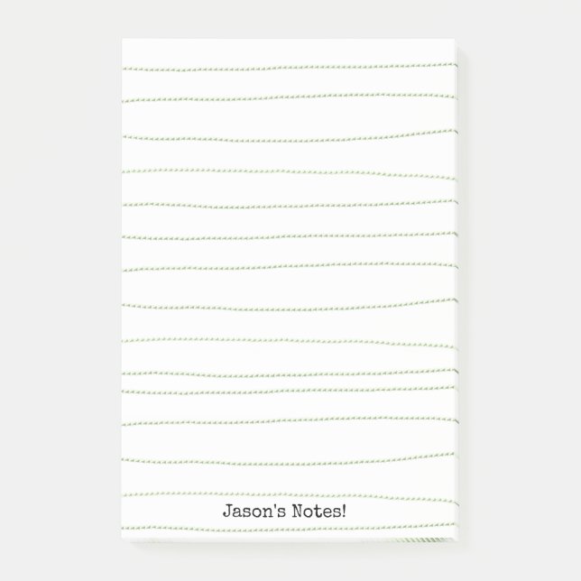 Gröna Linjer Anteckningar  Post-it Block (Framsida)