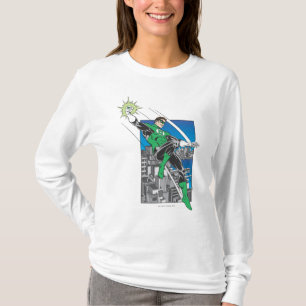 Gröna lyktaländer i stad t-shirt