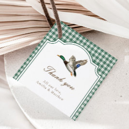 Gröna Mallard-ankbabyfest Tacksamtetiketter Gåvor Etiketter