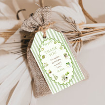 Gröna Matcha-randiga födelsedagspresentetiketter