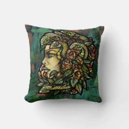 Gröna Medusa Ormar Rose Gorgon Kudde