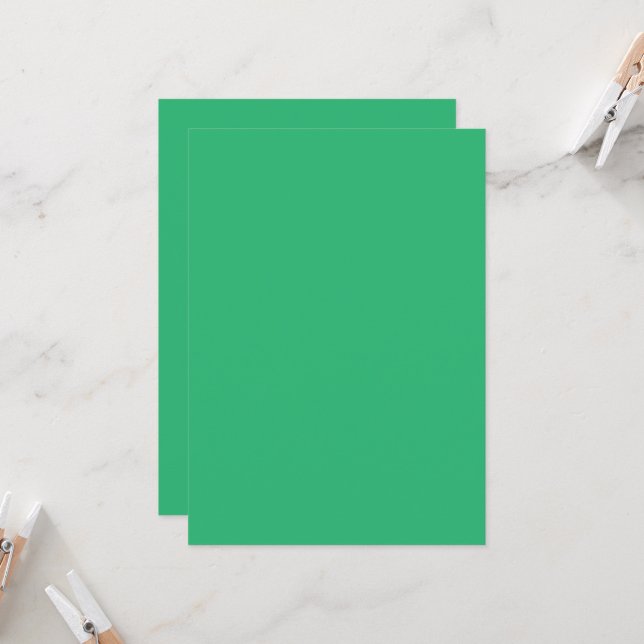Gröna minimalistiska inbjudningar | Elegant modern (Fram/Back In Situ)