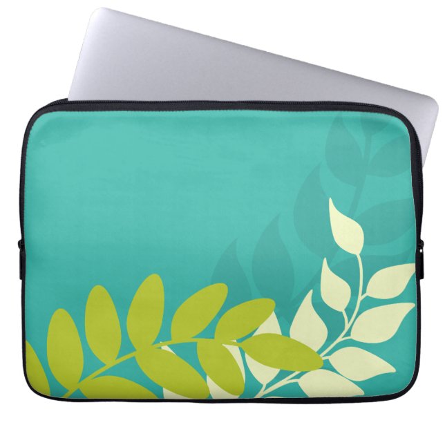 Gröna modVines Laptop Sleeve (Framsidan)