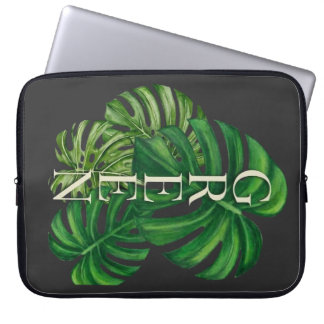Gröna Monstera blad Laptop Fodral