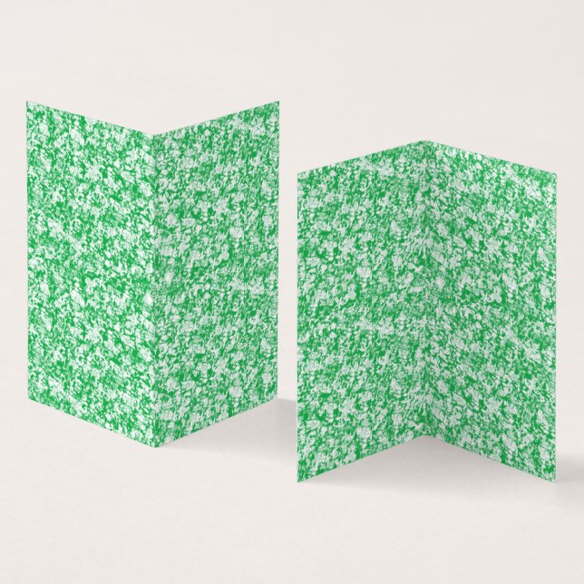 Gröna Mönstrade Vikta Kort | Modern Minimalistisk  (In- och utsida)