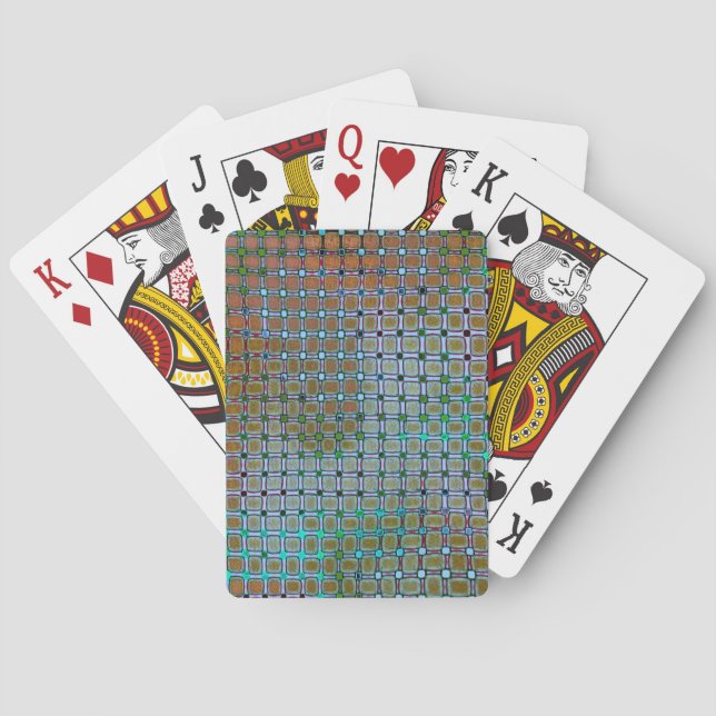 Gröna munstycken under föråldrade skorstensfläckar casinokort (Baksidan)