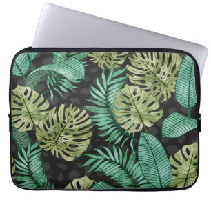 Gröna naturblad laptop fodral