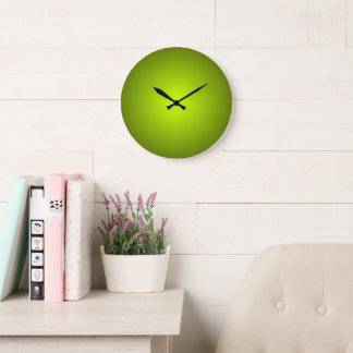 Gröna Nyanser Gradient Minimalistisk Stor Klocka