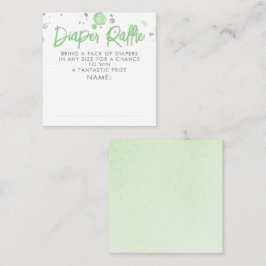 Gröna och grå blöjautflygning Baby Shower Biljette Tilläggskort