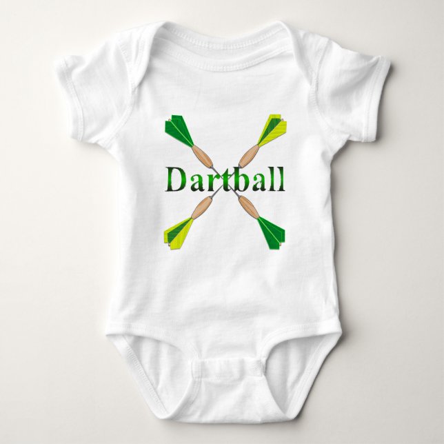 Gröna och guld- Dartball pilar Tröja (Framsida)