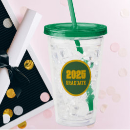 Gröna och gyllene skol färger Examensår Take Away Mugg