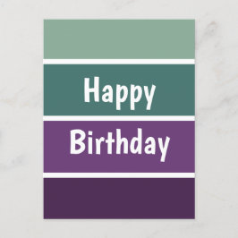 Gröna Och Lila Ränder Vykort