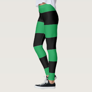 Gröna och svarta ränder leggings