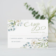Gröna och vita blommor elegant bröllop
